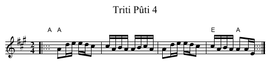 Triti P&ucirc;ti 4 - staff notation