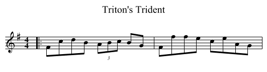 Triton's Trident - staff notation