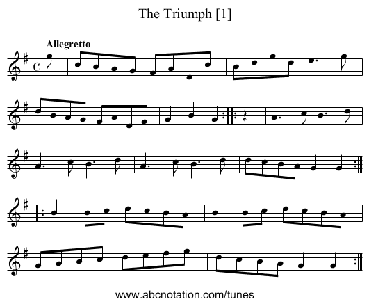 Triumph [1], The - staff notation