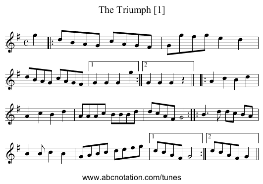 Triumph [1], The - staff notation