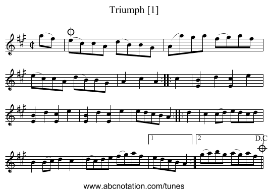 Triumph [1] - staff notation