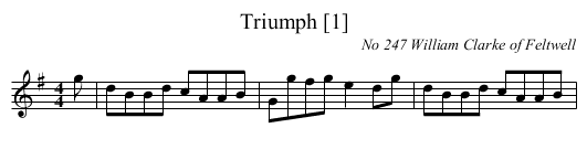 Triumph [1] - staff notation