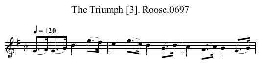 Triumph [3]. Roose.0697, The - staff notation