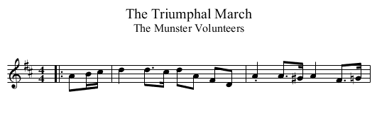 Triumphal March, The - staff notation
