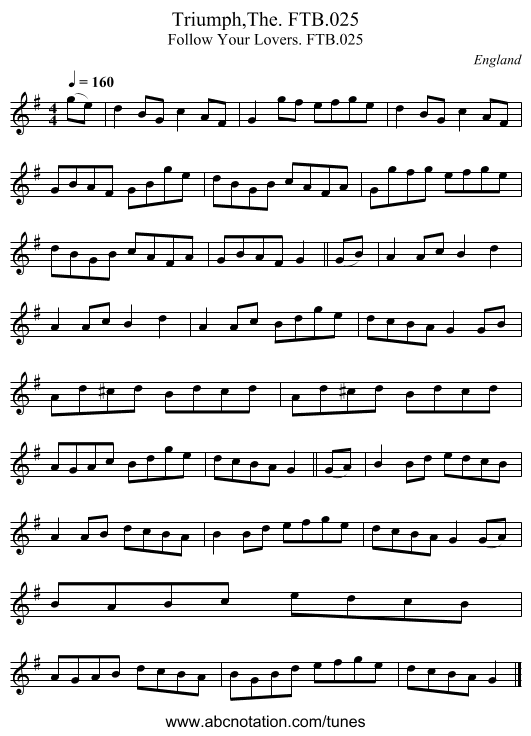 Triumph,The. FTB.025 - staff notation