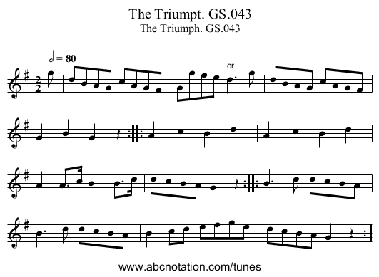 Triumpt. GS.043, The - staff notation
