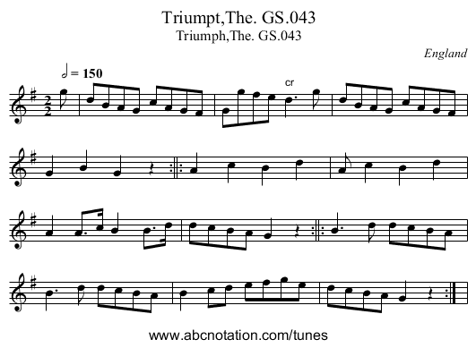 Triumpt,The. GS.043 - staff notation