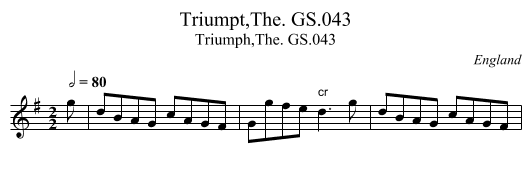 Triumpt,The. GS.043 - staff notation