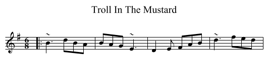 Troll In The Mustard - staff notation