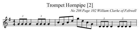 Trompet Hornpipe [2] - staff notation