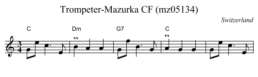 Trompeter-Mazurka CF (mz05134) - staff notation