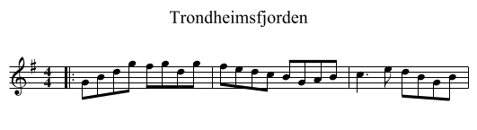 Trondheimsfjorden - staff notation