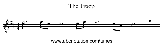 Troop, The - staff notation