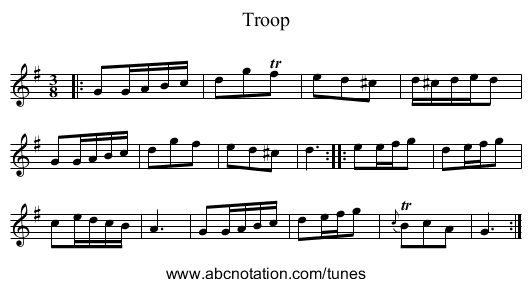 Troop - staff notation