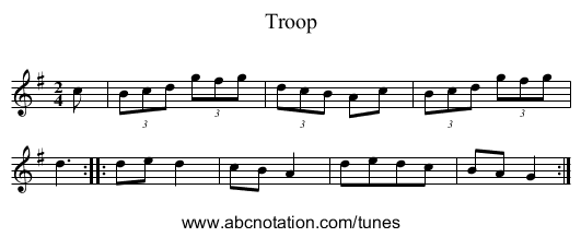 Troop - staff notation