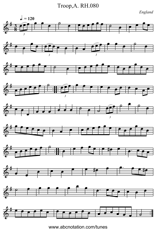 Troop,A. RH.080 - staff notation