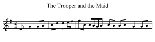 Trooper and the Maid, The - staff notation