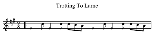 Trotting To Larne - staff notation
