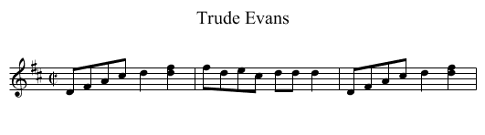 Trude Evans - staff notation