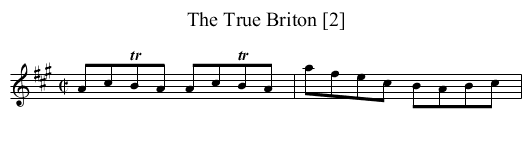 True Briton [2], The - staff notation