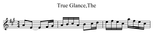 True Glance,The - staff notation