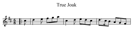 True Joak - staff notation