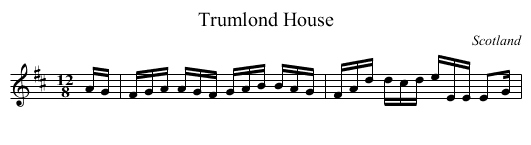 Trumlond House - staff notation