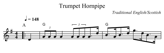 Trumpet Hornpipe - staff notation