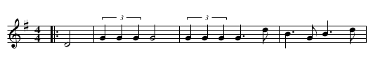 Trumpet Hornpipe - staff notation