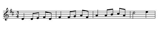 Trumpet minuet - staff notation