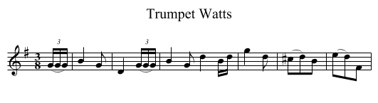 Trumpet Watts - staff notation