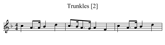 Trunkles [2] - staff notation