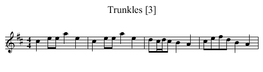 Trunkles [3] - staff notation