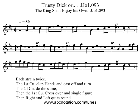 Trusty Dick or.. .  JJo1.093 - staff notation