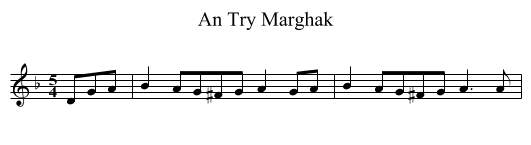 Try Marghak, An  - staff notation