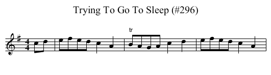 Trying To Go To Sleep (#296) - staff notation