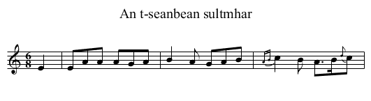 t-seanbean sultmhar, An  - staff notation