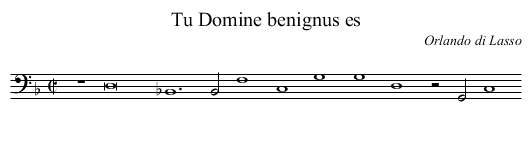 Tu Domine benignus es - staff notation