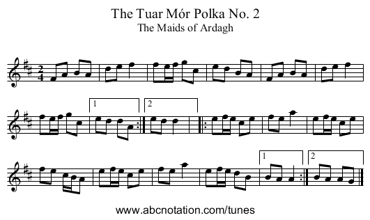 Tuar Mór Polka No. 2, The - staff notation
