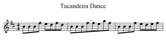 Tucandeira Dance - staff notation