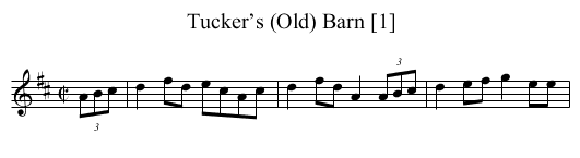 Tucker’s (Old) Barn [1] - staff notation