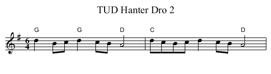 TUD Hanter Dro 2 - staff notation