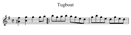 Tugboat - staff notation