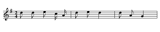 Tui wowo - staff notation