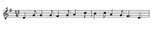 Túirne Mháire - staff notation
