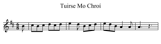 Tuirse Mo Chroí - staff notation