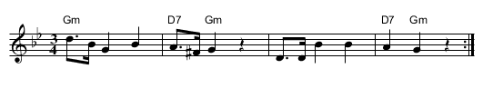 Tula hem och tula vall - staff notation