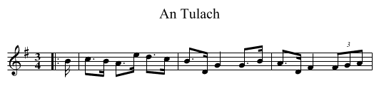 Tulach, An  - staff notation