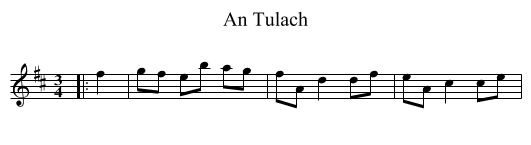 Tulach, An  - staff notation
