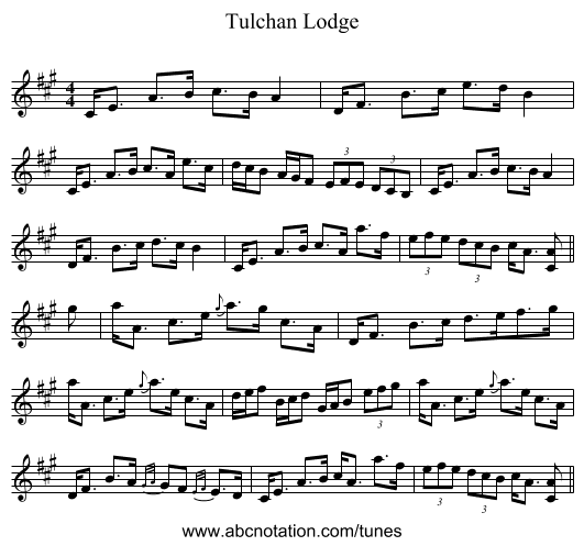 Tulchan Lodge - staff notation